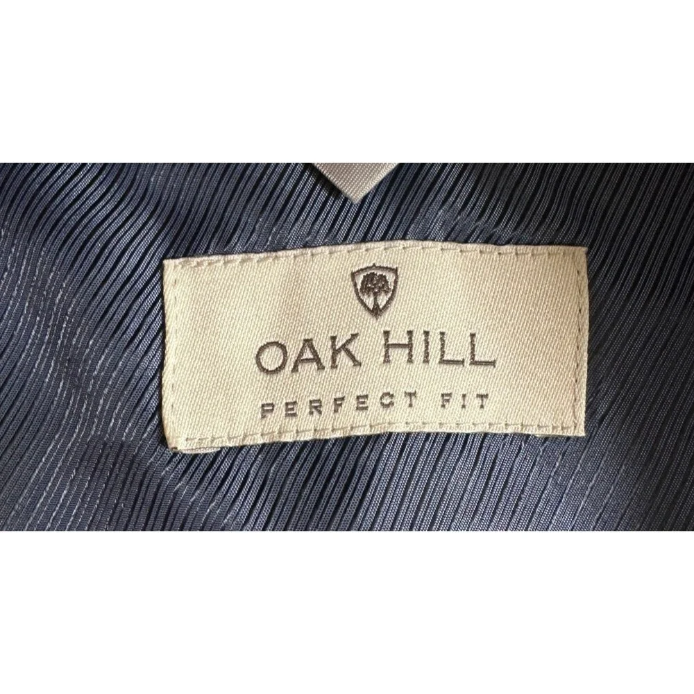 OAK HILL Men's Blazer Sport Coat Two Button Jacket 52 PR Gray Wool Blend 1-vent